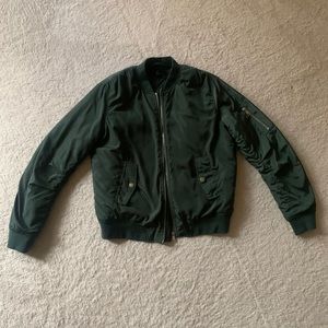 Forever 21 Olive Bomber Jacket - Medium